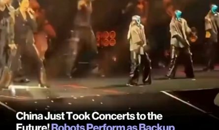 In China Robots Performing as a Backup Dancer at Concert