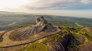 Incredible Statue of Jatayu the Vulture in Kerala, India
