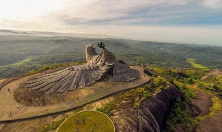 Incredible Statue of Jatayu the Vulture in Kerala, India