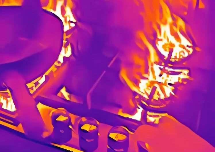 Infrared video of my gas stove