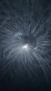 Inside a 91 Meter hole in Antarctica.