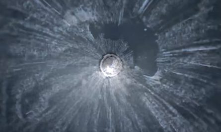 Inside a 91 Meter hole in Antarctica.