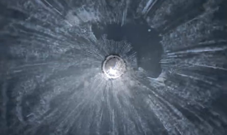Inside a 91 Meter hole in Antarctica.