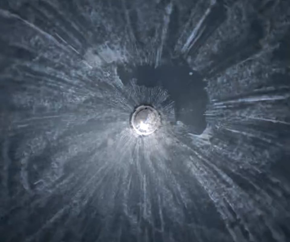 Inside a 91 Meter hole in Antarctica.