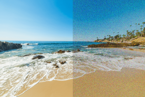 I've been seeing noise like in the right picture all my life and thought that was normal, until it came up in conversation and i found out that nobody other than me sees like this.