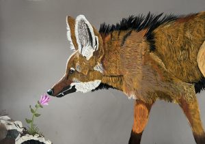 I’ve been told that my maned wolf pastel drawing looks embroidered and satisfying to see