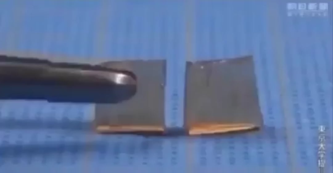 Japanese researchers have developed a self-healing glass-like material that can begin repairing cracks in roughly 10 seconds