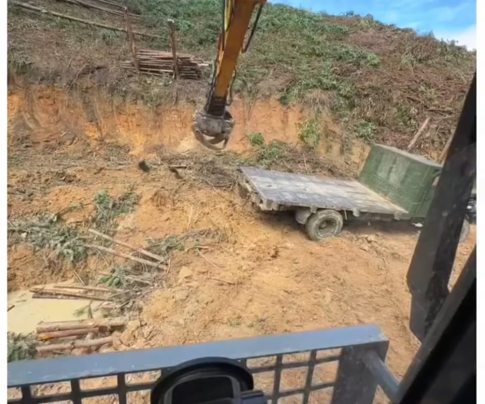Logging excavator