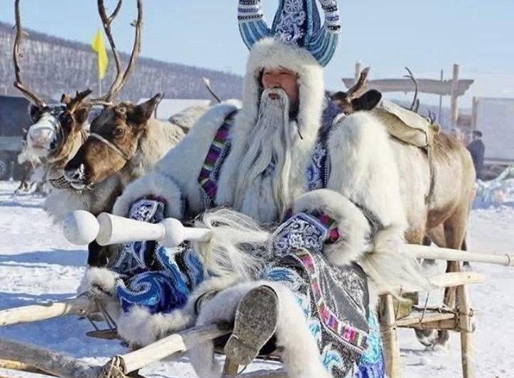 Long before Christmas, Turkic peoples marked the winter solstice around December 22nd by celebrating the rebirth of the sun, decorating evergreen trees, and venerating a white-haired elder, possibly Ayaz Ata.