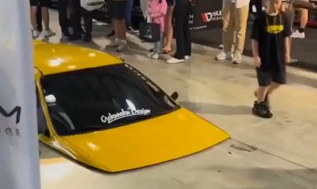 Lowest car in Taiwan known as the Banana Peel, is a drivable Honda Civic that looks like it's clipping through the ground.