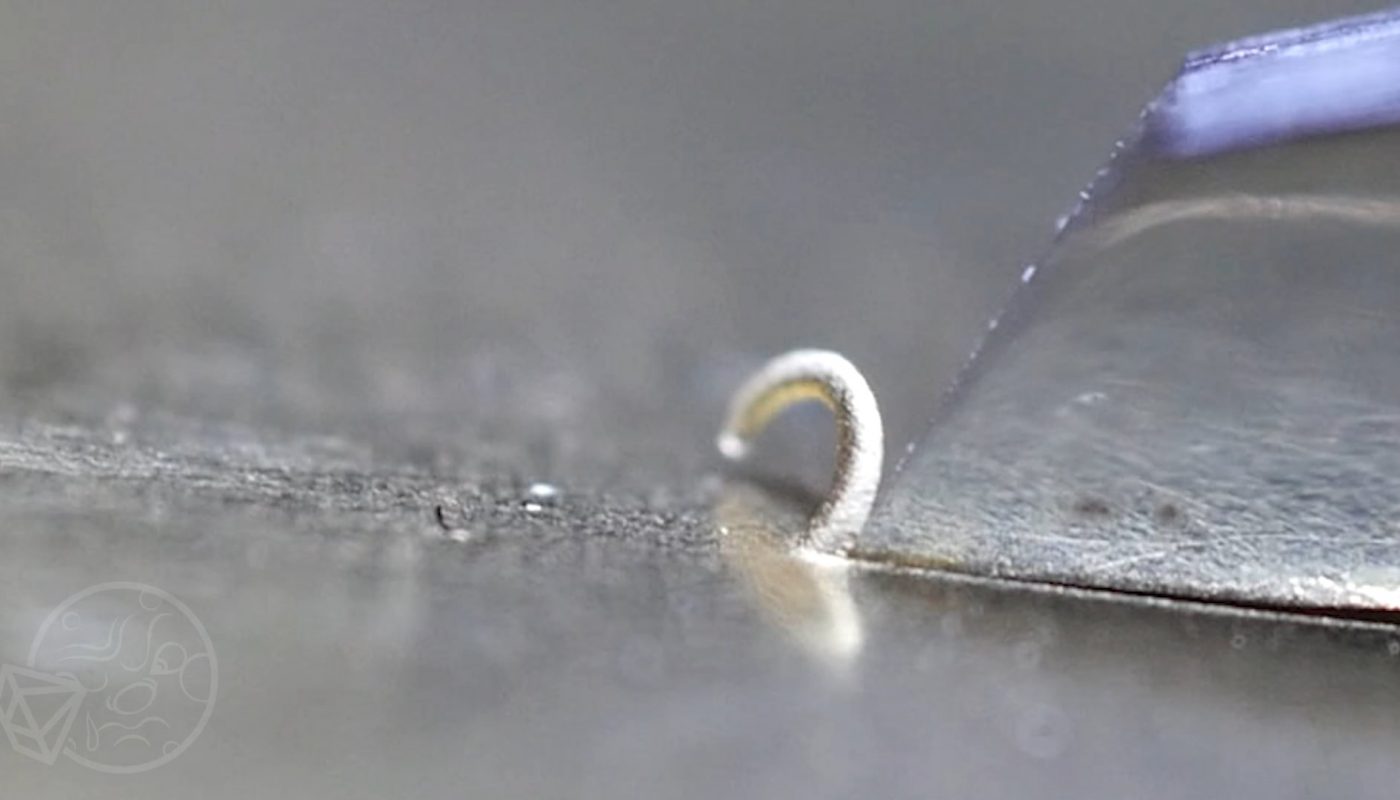 Made a macro video of a graver doing its thing