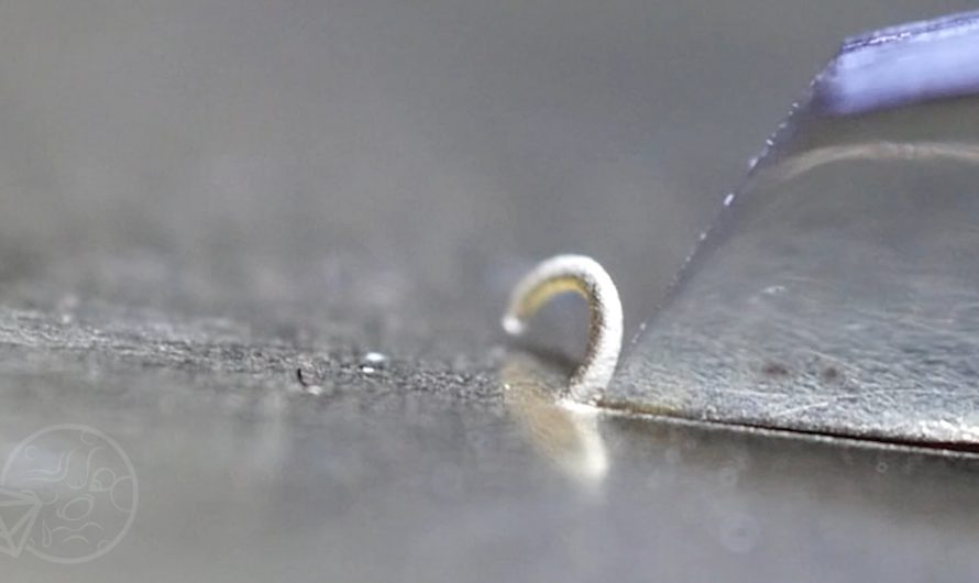 Made a macro video of a graver doing its thing