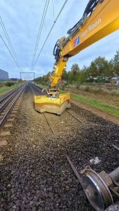 Maintenance work of railway track