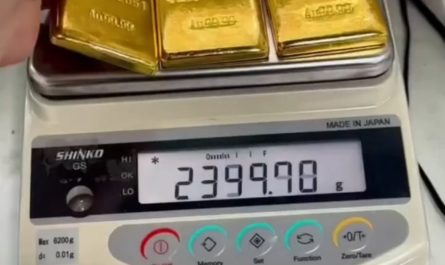 Making a solid gold cooking pot.