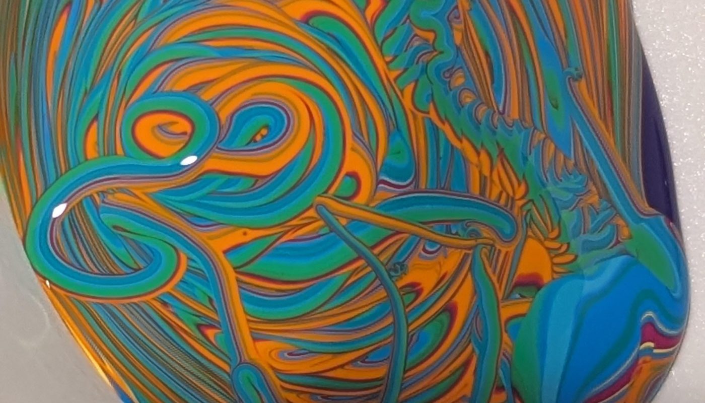 Making some ornaments and the acrylic drippings are so much fun to zoom in and look at.