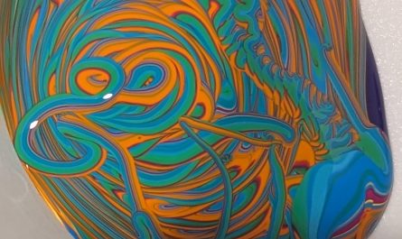 Making some ornaments and the acrylic drippings are so much fun to zoom in and look at.