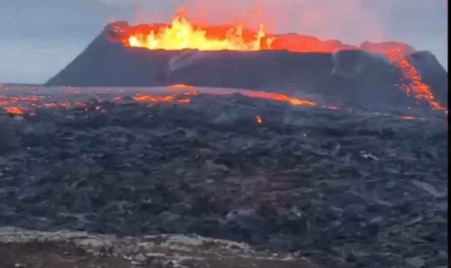 Man flies drone into a volcano to get the perfect shot. 🌋