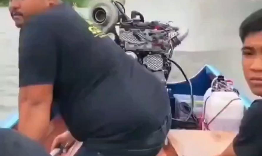 Mans hairline got pushed back after that 🛥