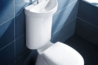 Many Japanese toilets are designed with a sink built into the top, allowing hand-washing water to be recycled for the next flush