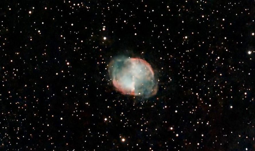 My First Photo Of Any Planetary Nebulae – The Dumbbell Nebula.