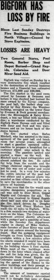 My Great Grandfather, Rufus, accidently burned down his workplace and a few others a month before the stockmarket crash in 1929.