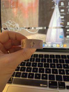 My washi tape just happened to line up the arrows on the tear just right