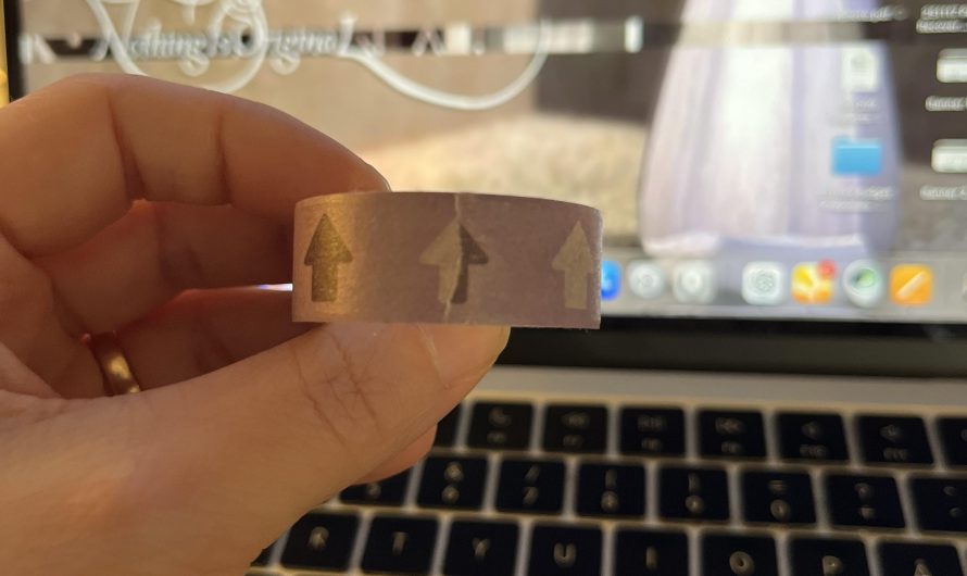 My washi tape just happened to line up the arrows on the tear just right