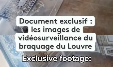 Newly released inside CCTV footage of the Louvre heist.
