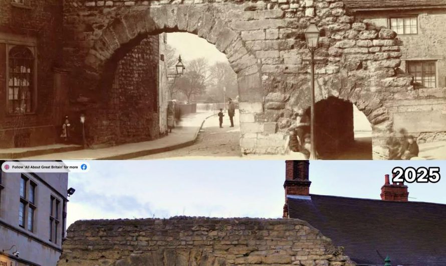 Newport Arch in Lincoln, a 3rd-century Roman gate and the UK’s oldest arch still used by traffic.