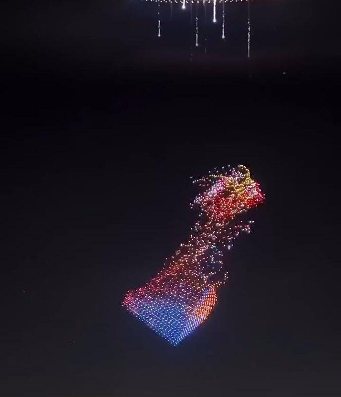 Next level Drone + Fireworks show from China