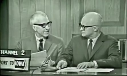 On April 14, 1967, WMT-TV (Channel 2) in the state of Iowa became one of the first local news stations in the United States to transition from black-and-white broadcasting to full-color broadcasting, doing so live in the middle of an on-air segment.