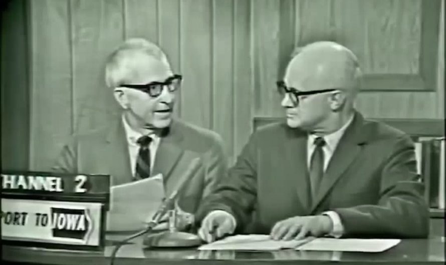 On April 14, 1967, WMT-TV (Channel 2) in the state of Iowa became one of the first local news stations in the United States to transition from black-and-white broadcasting to full-color broadcasting, doing so live in the middle of an on-air segment.