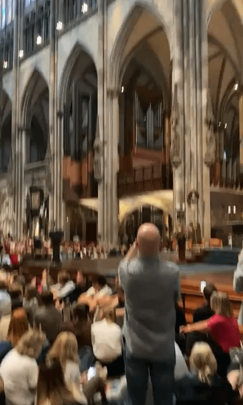Organist Anna Lapwood playing the “Interstellar” score in the Cologne Cathedral. Over 13,000 people tried to attend this exclusive performance.