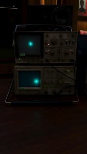 Oscilloscopes playing music