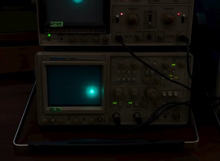 Oscilloscopes playing music