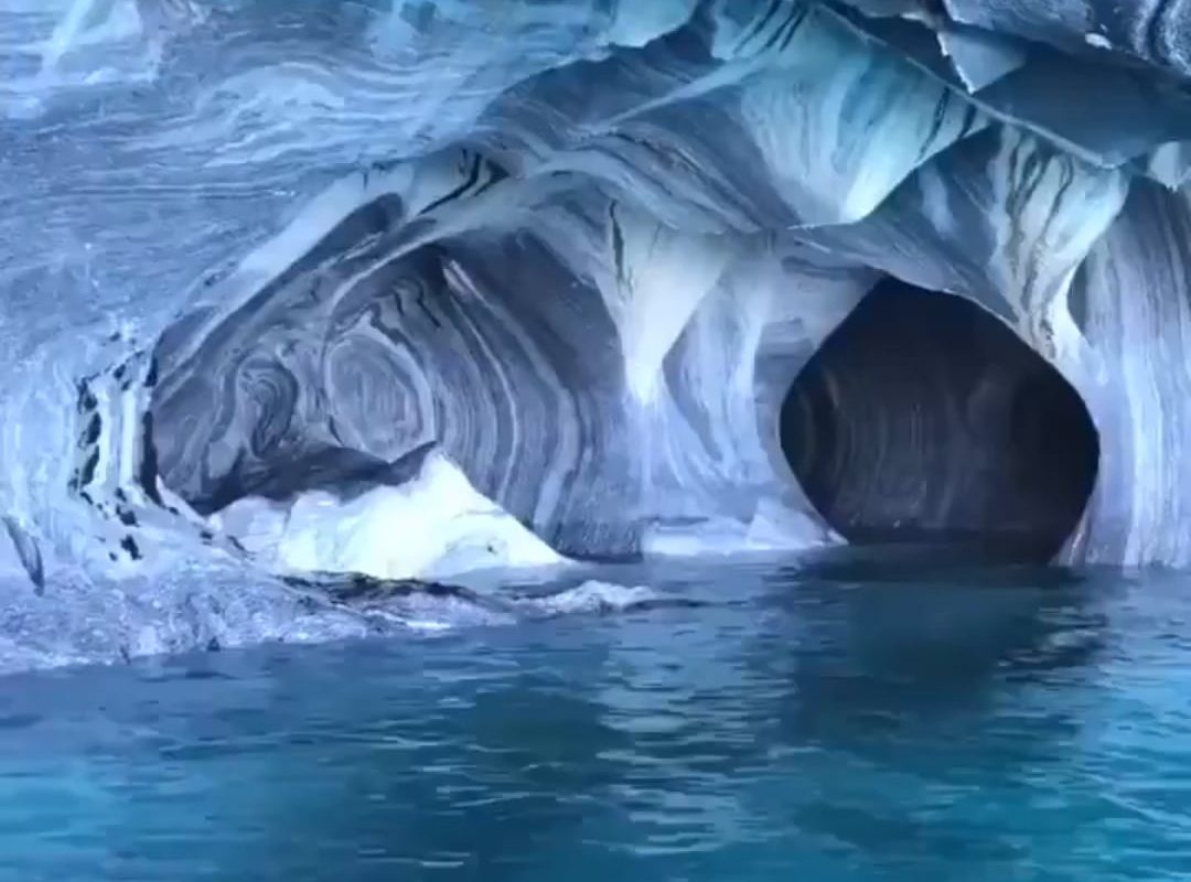 Patagonia’s Marble Caves in Chile glow like art along the waters of General Carrera Lake