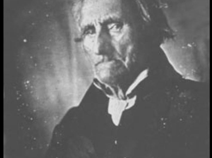Photo of Conrad Heyer (April 10, 1749– February 19, 1856) He is often credited as being the earliest-born person to have been photographed alive, He was photographed in 1852 at the age of 103.