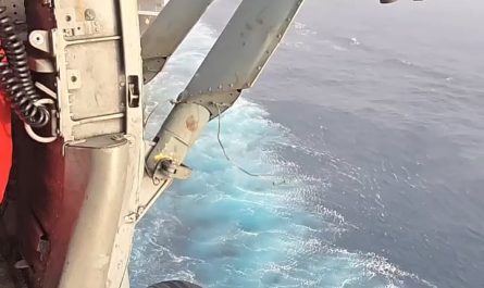 Provisioning an aircraft carrier a sea