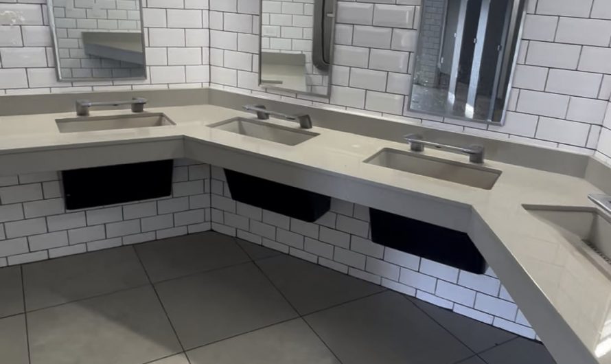 Public bathroom with amazing view