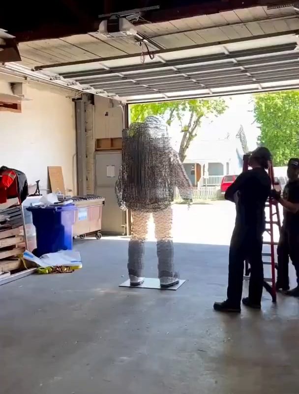 "Quantum Astronaut" sculpture by Julian Voss-Andreae, a quantum physicist turned artist.