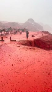 Rain today on Hormuz Island