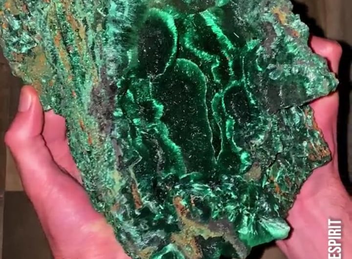 Raw Velvety Malachite