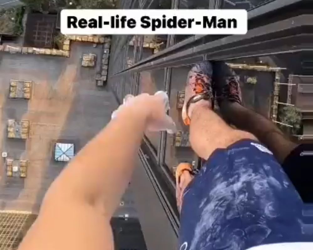 Real life spiderman.
