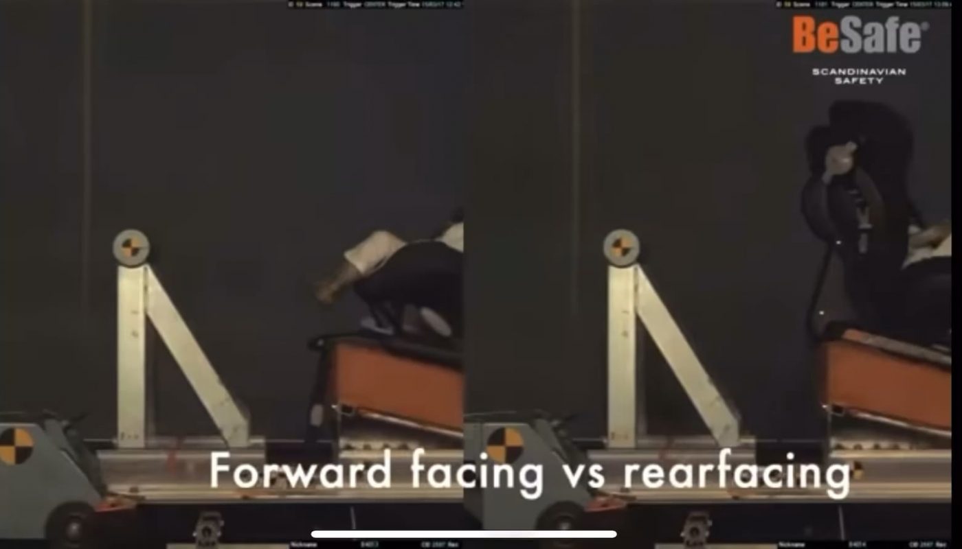 Rearfacing vs forward facing seat test