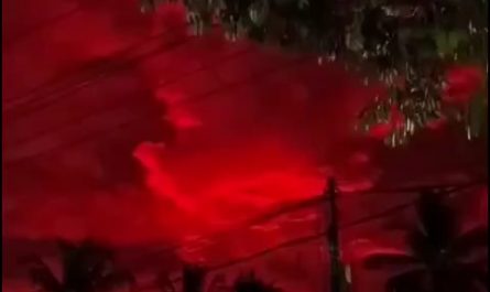 Red sky in Pandeglang Indonesia