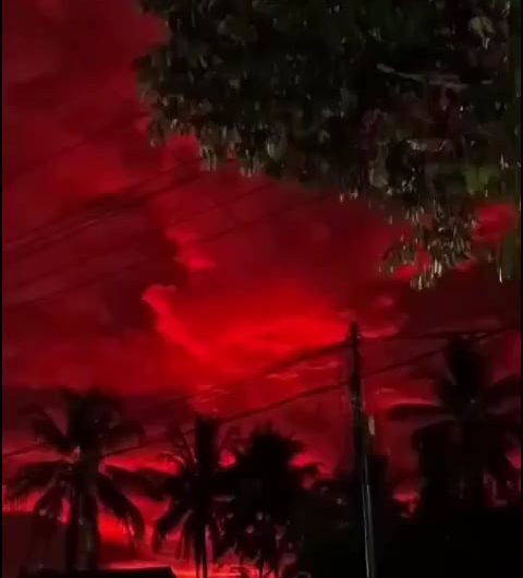Red sky in Pandeglang Indonesia