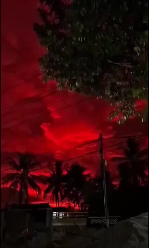 Red sky in Pandeglang Indonesia