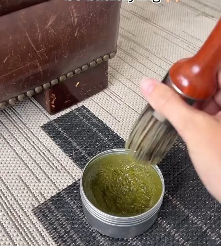 Refreshing a leather sofa