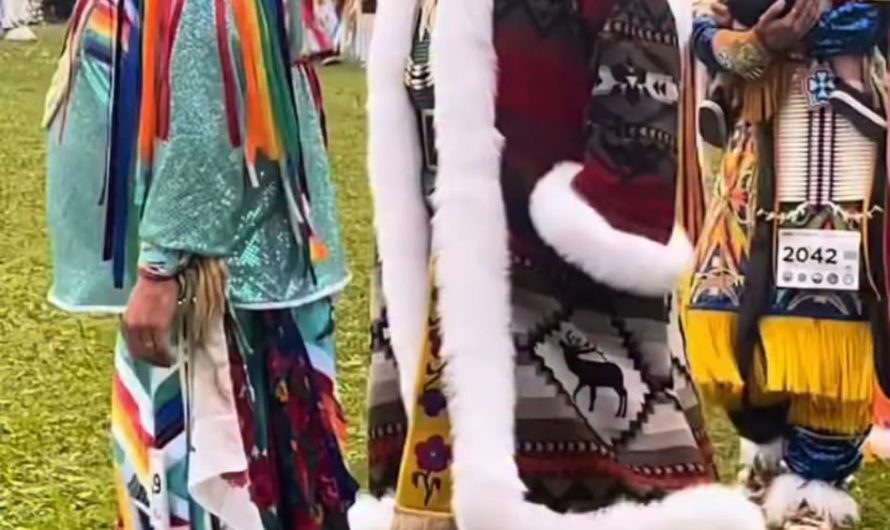 Santa dancing at Pow Wow