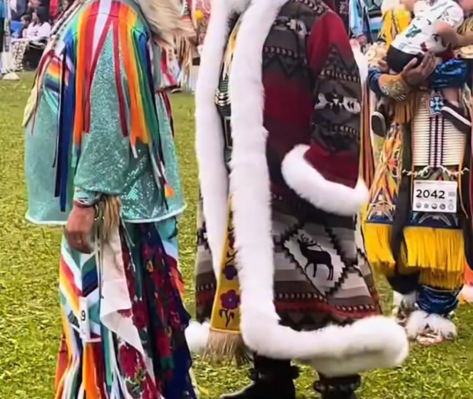 Santa dancing at Pow Wow